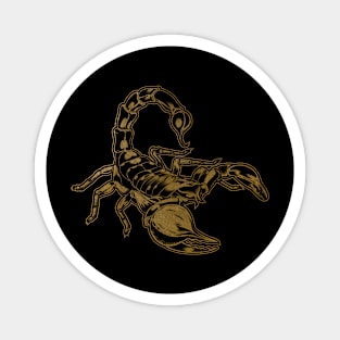 Gold Scorpion Magnet